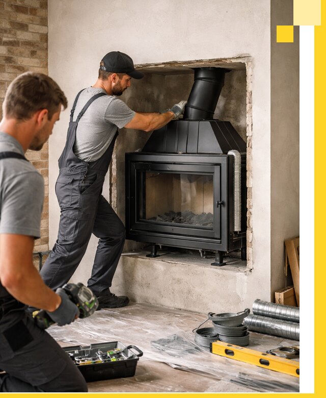 Установка каминных топок в Карасуке: монтаж, подключение
