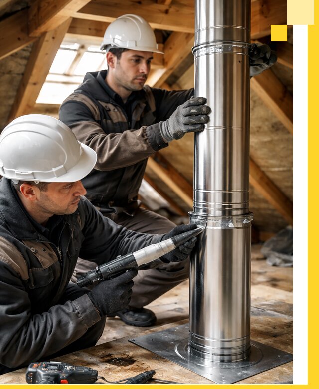 Монтаж дымоходов для каминов в Карасуке с гарантией качества