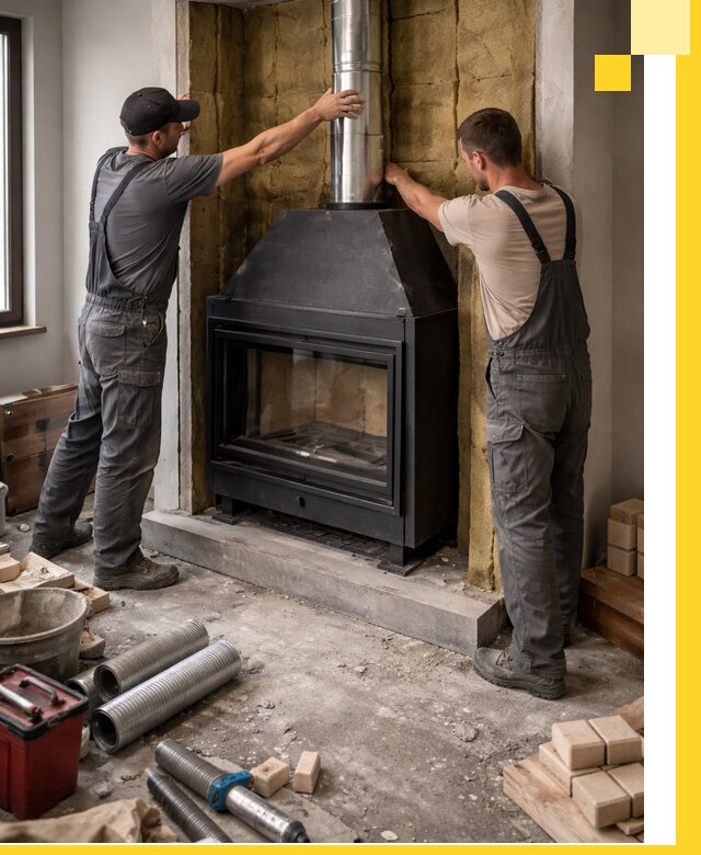 Изготовление и монтаж закрытых каминов в Карасуке под ключ