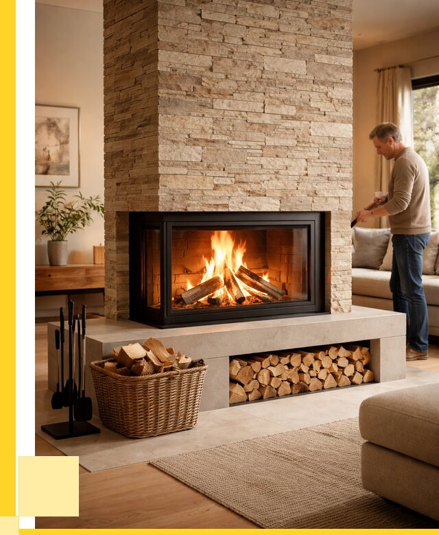 Дровяной камин под ключ в Карасуке от 203140 р. | ЭриданКск