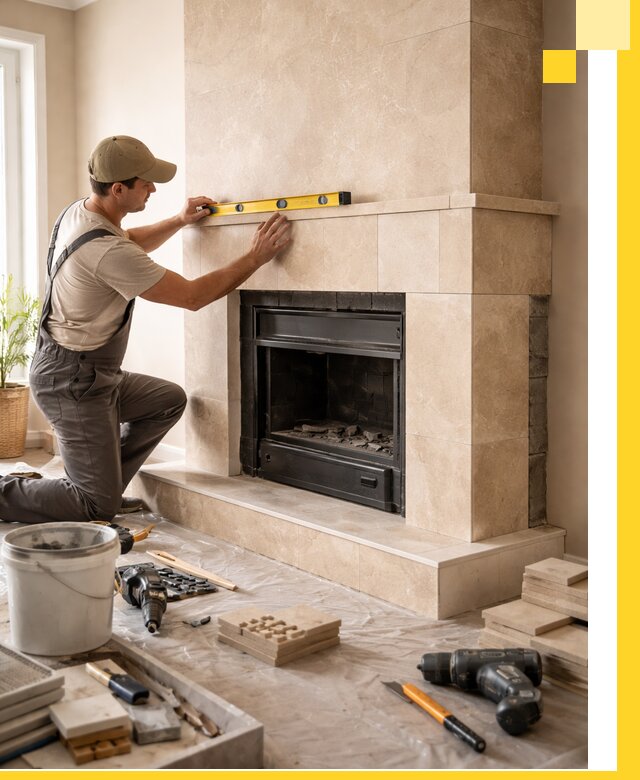 Установка и монтаж каминов в частном доме под ключ в Карасуке