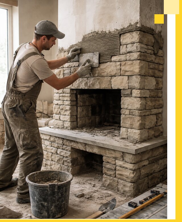 Строительство каминов под ключ в Карасуке от проектирования до монтажа