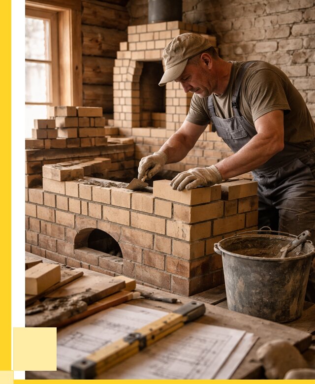 Кладка печей из кирпича в Карасуке цены от 30471 р. - ЭриданКск