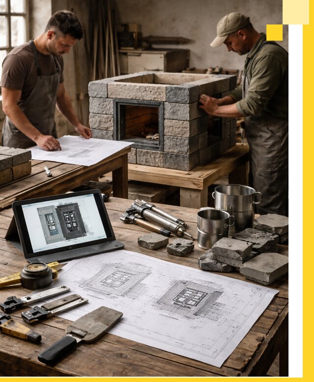 Разработка проектов печей с согласованием и монтажом в Карасуке