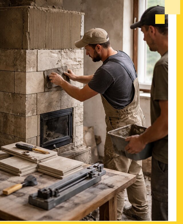 Профессиональная облицовка печей в Карасуке: керамика и камень