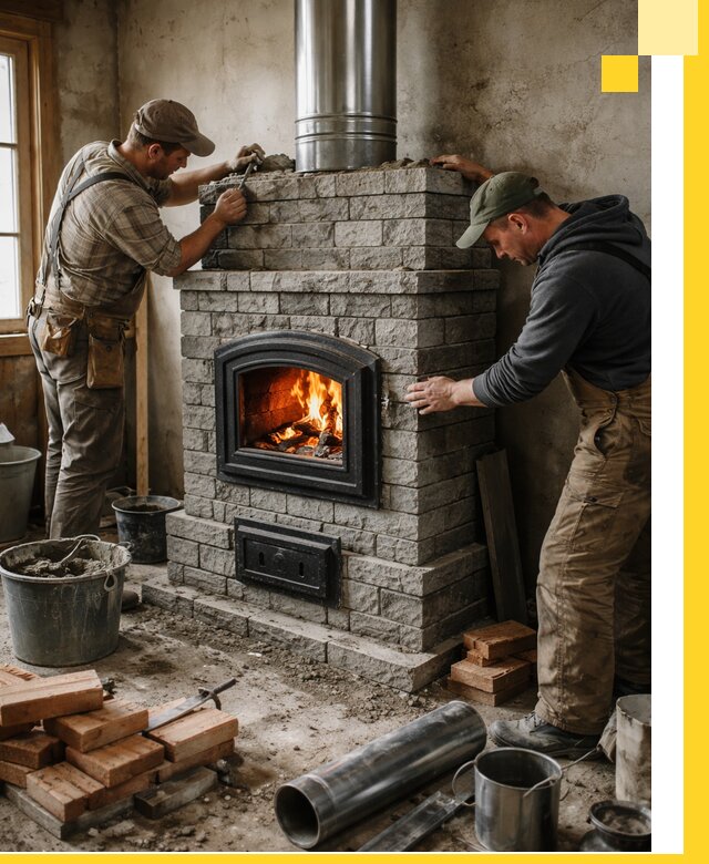 Производство, поставка и монтаж дровяных печей в Карасуке