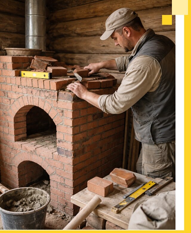 Изготовление и установка русских печей в Карасуке под ключ