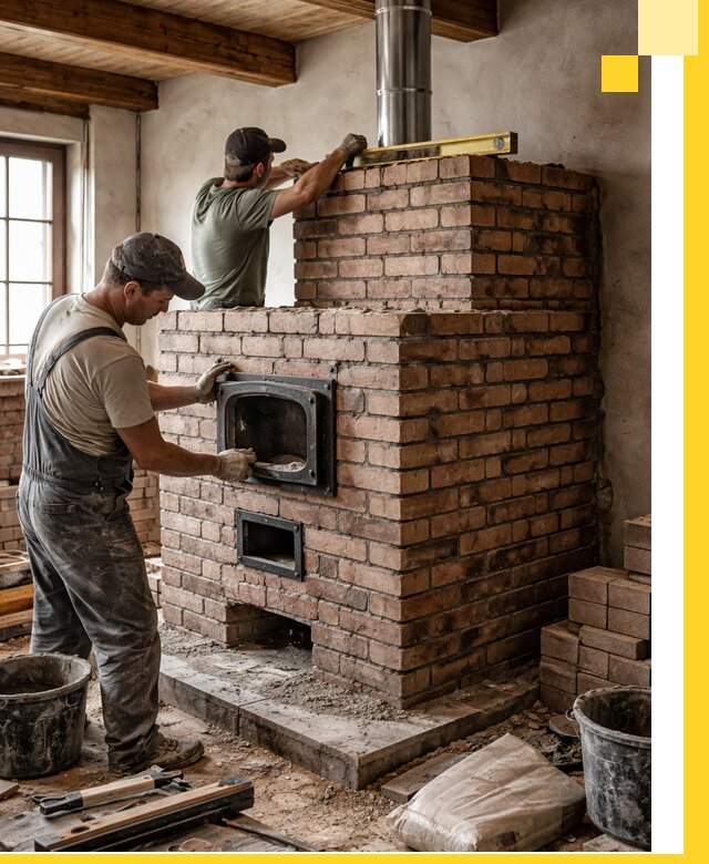 Печи для загородного дома под ключ в Карасуке — монтаж и сервис