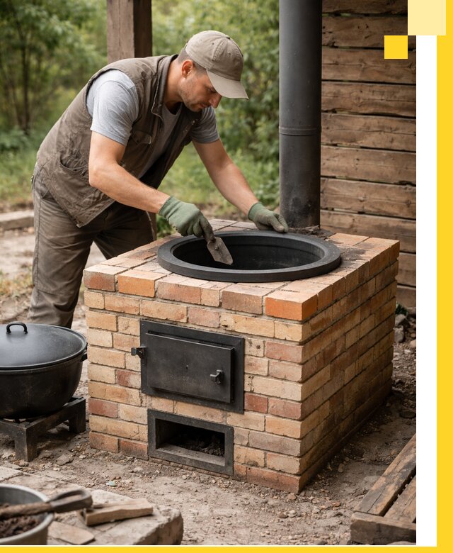 Изготовление и установка печей для казана в Карасуке под ключ