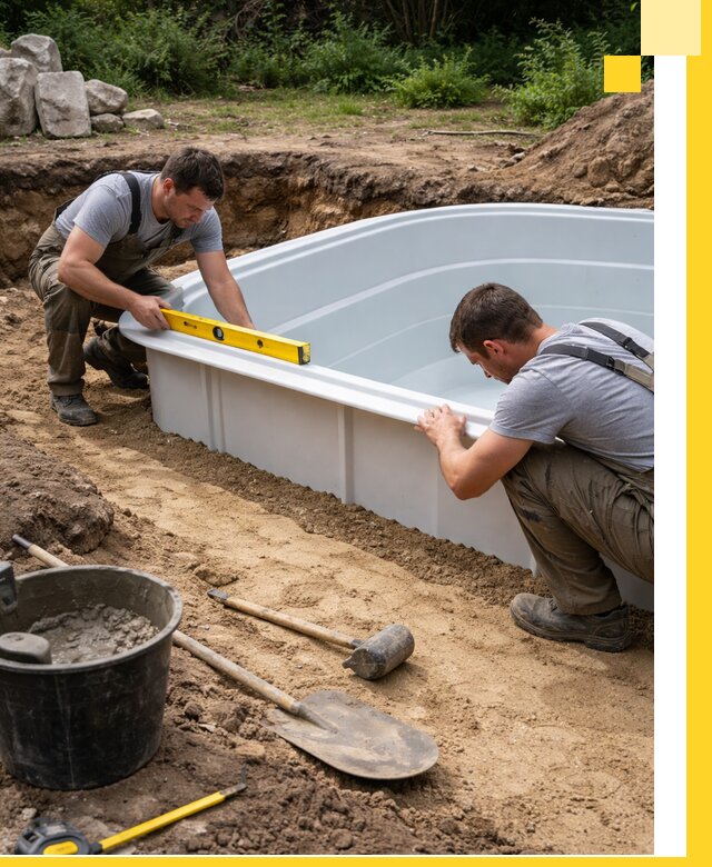 Производство и установка пластиковых бассейнов в Карасуке под ключ