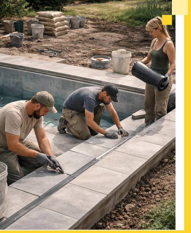 Строительство и монтаж уличных бассейнов под ключ в Карасуке