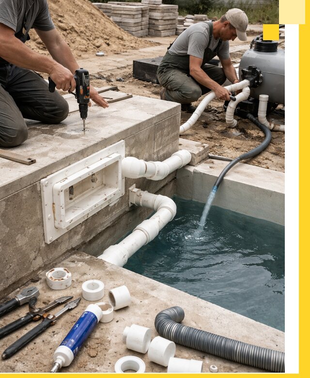 Строительство скиммерных бассейнов под ключ в Карасуке