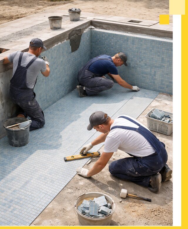 Укладка и установка плитки для бассейнов под ключ в Карасуке