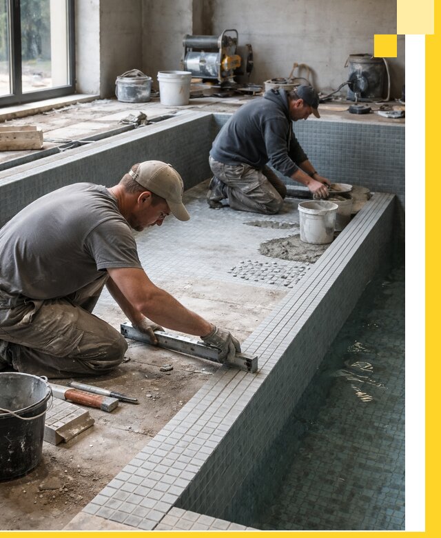 Строительство бассейна в частном доме в Карасуке под ключ