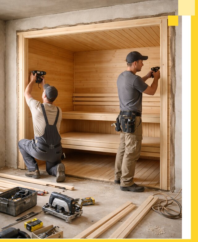 Монтаж саун под ключ в Карасуке — проектирование и установка