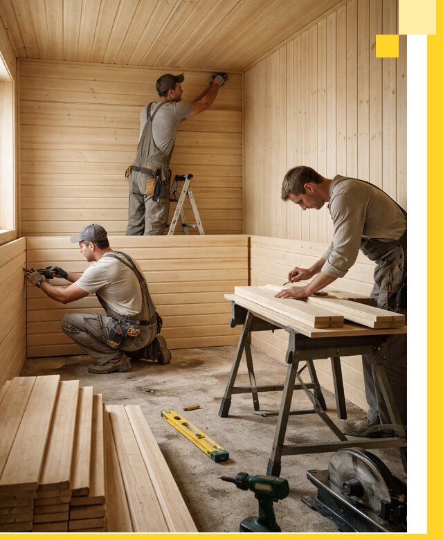 Обшивка саун в Карасуке из натуральной древесины под ключ