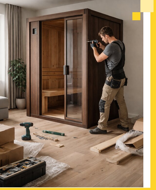 Установка и производство мини саун под ключ в Карасуке