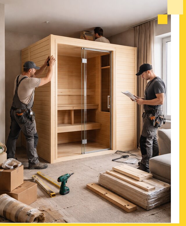 Установка и благоустройство саун в квартире в Карасуке