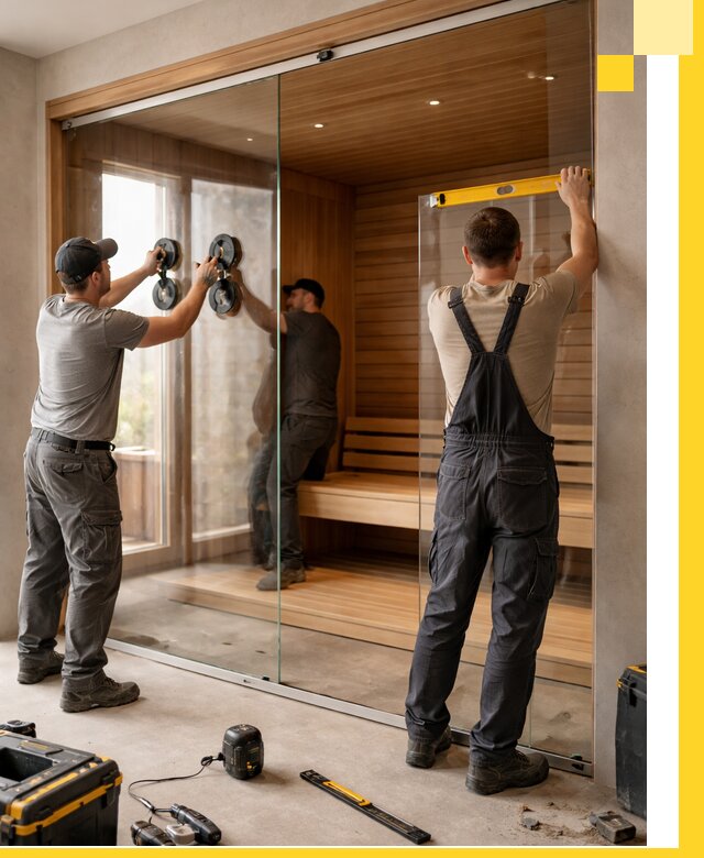 Производство и монтаж стеклянных саун под ключ в Карасуке