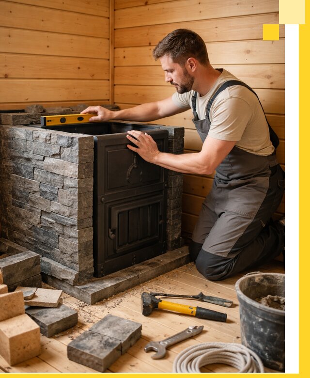 Производство и установка печей для саун под ключ в Карасуке