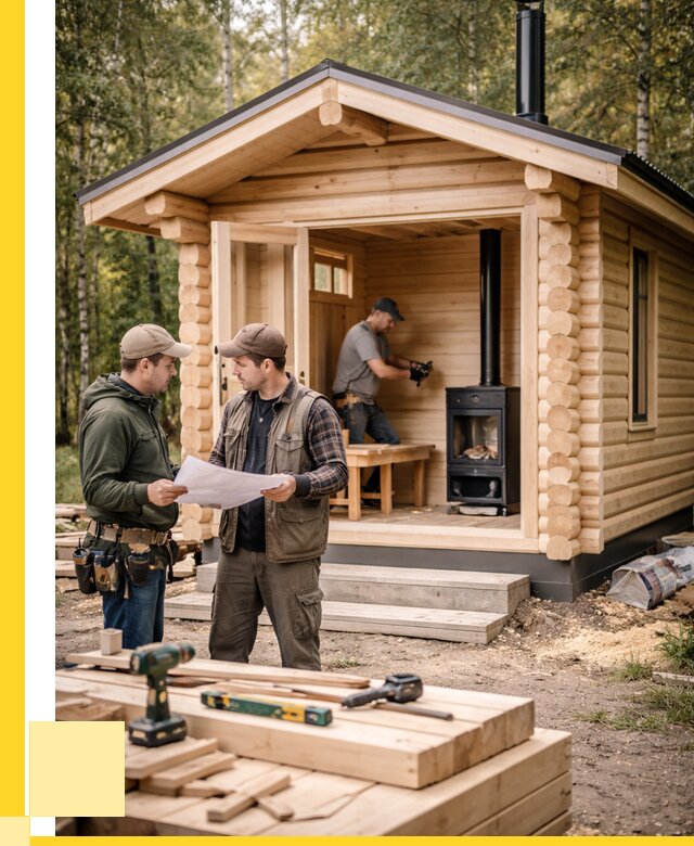 Монтаж бань под ключ в Карасуке — от 203140 р. | ЭриданКск