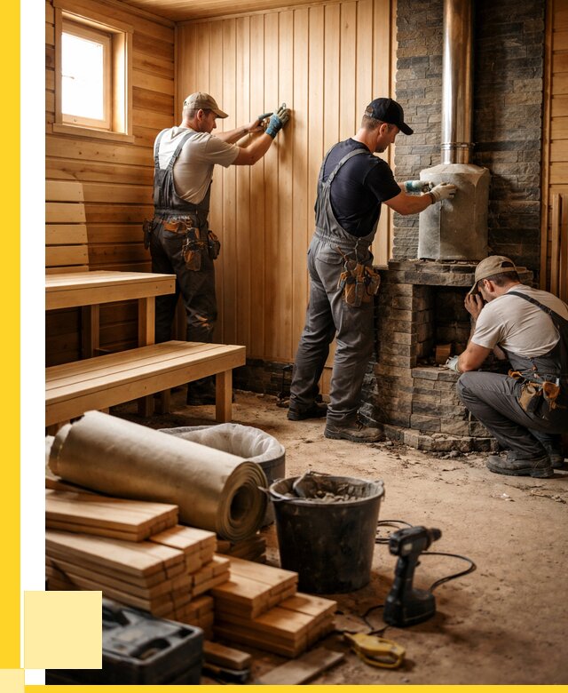 Ремонт бань под ключ в Карасуке от 45707 р. | ЭриданКск