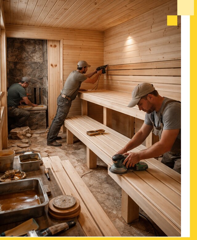 Профессиональная отделка бань в Карасуке под ключ, с гарантией