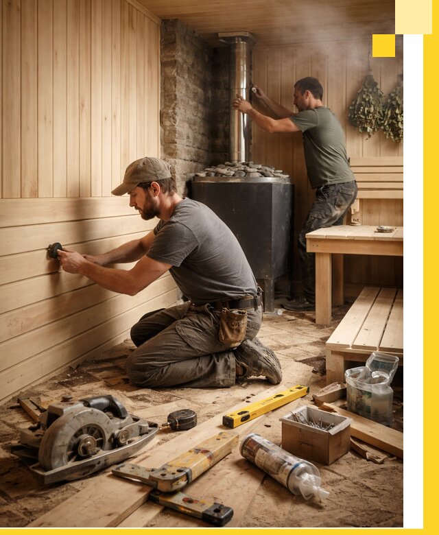 Полное строительство и оснащение парных под ключ в Карасуке