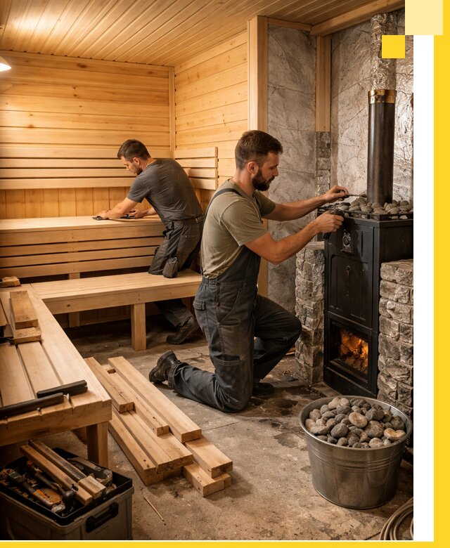 Дизайн и строительство интерьеров бань под ключ в Карасуке