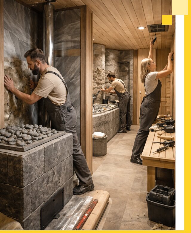 Строительство бань и SPA процедур в Карасуке под ключ и отделкой
