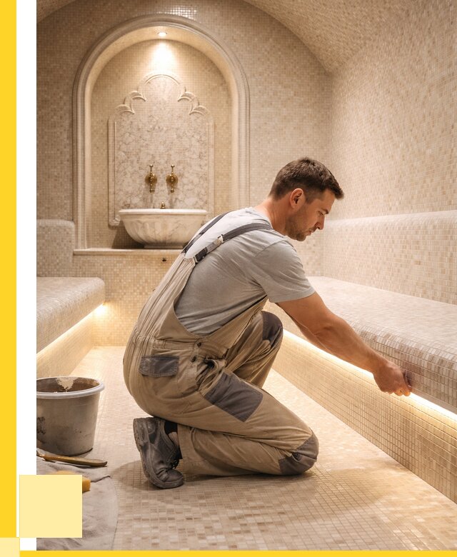 Отделка хамамов под ключ в Карасуке от 5586 р. | ЭриданКск