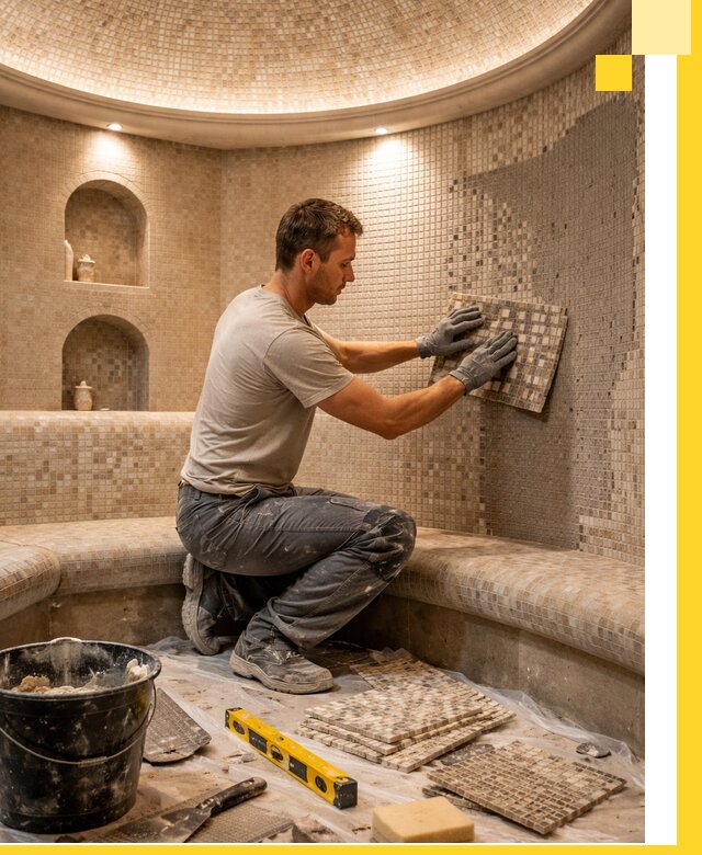 Устройство и монтаж домашнего хамама под ключ в Карасуке