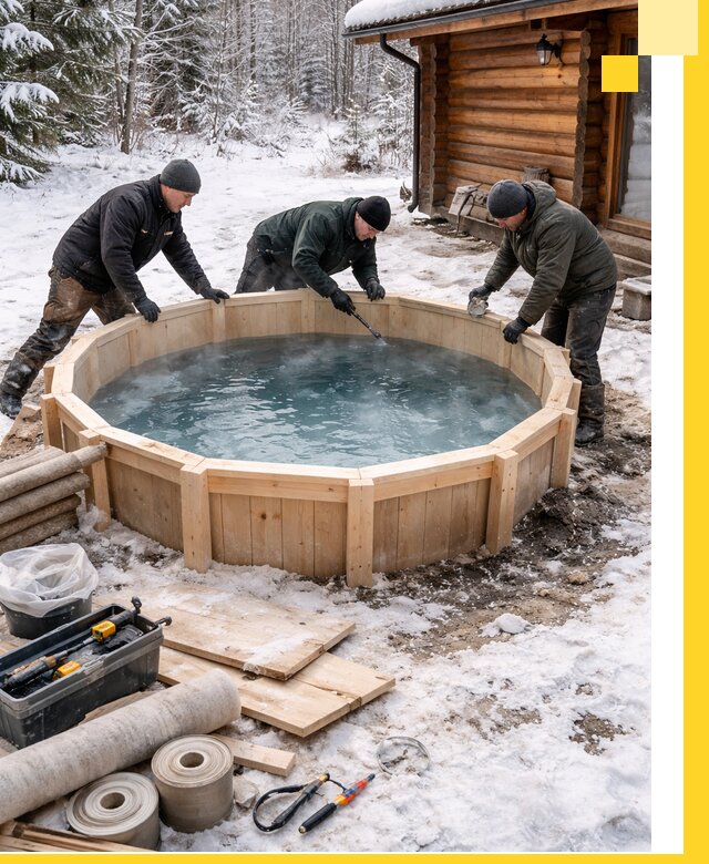 Изготовление и установка ледяных купелей под ключ в Карасуке