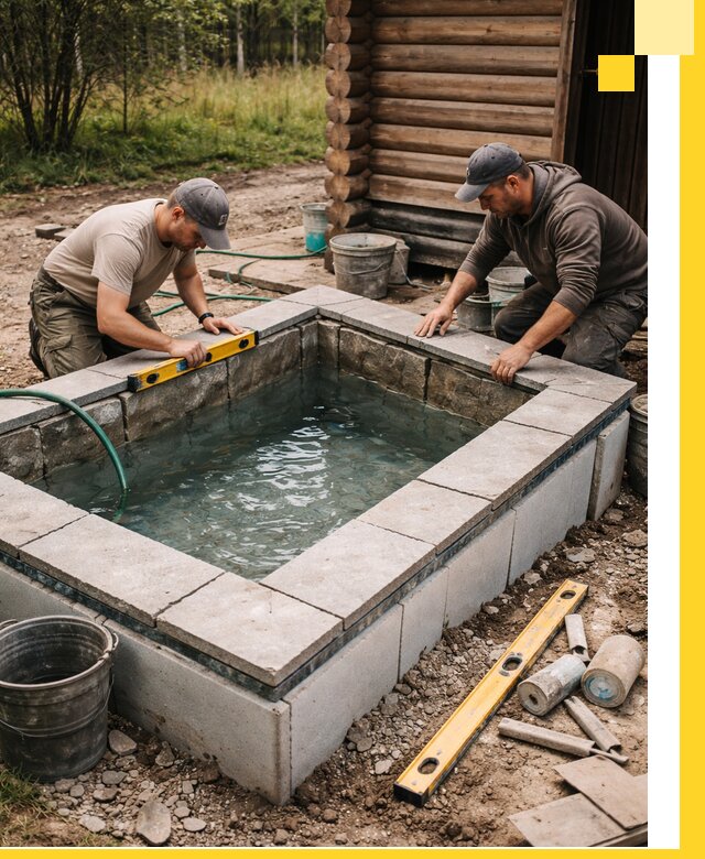 Изготовление и установка холодных купелей под ключ в Карасуке